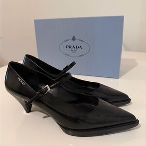 Prada Women's Black Leather Heels